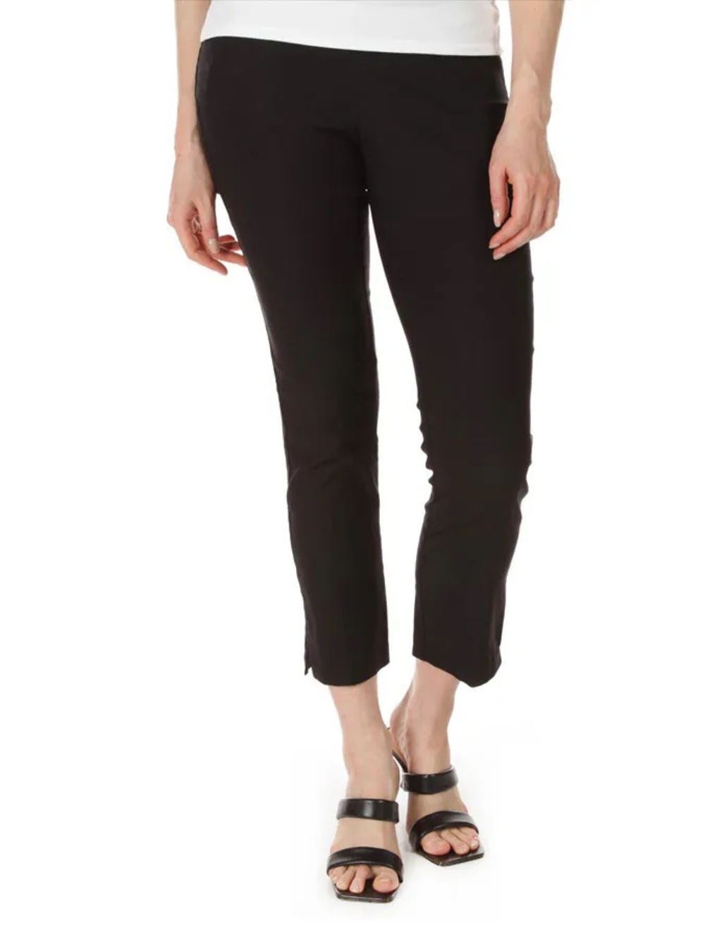 Tribal Black Ankle Crop Straight Pants - Picture 1 of 2